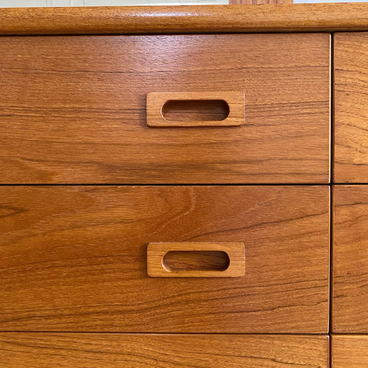 Vintage Teak Lowboy Credenza Dresser