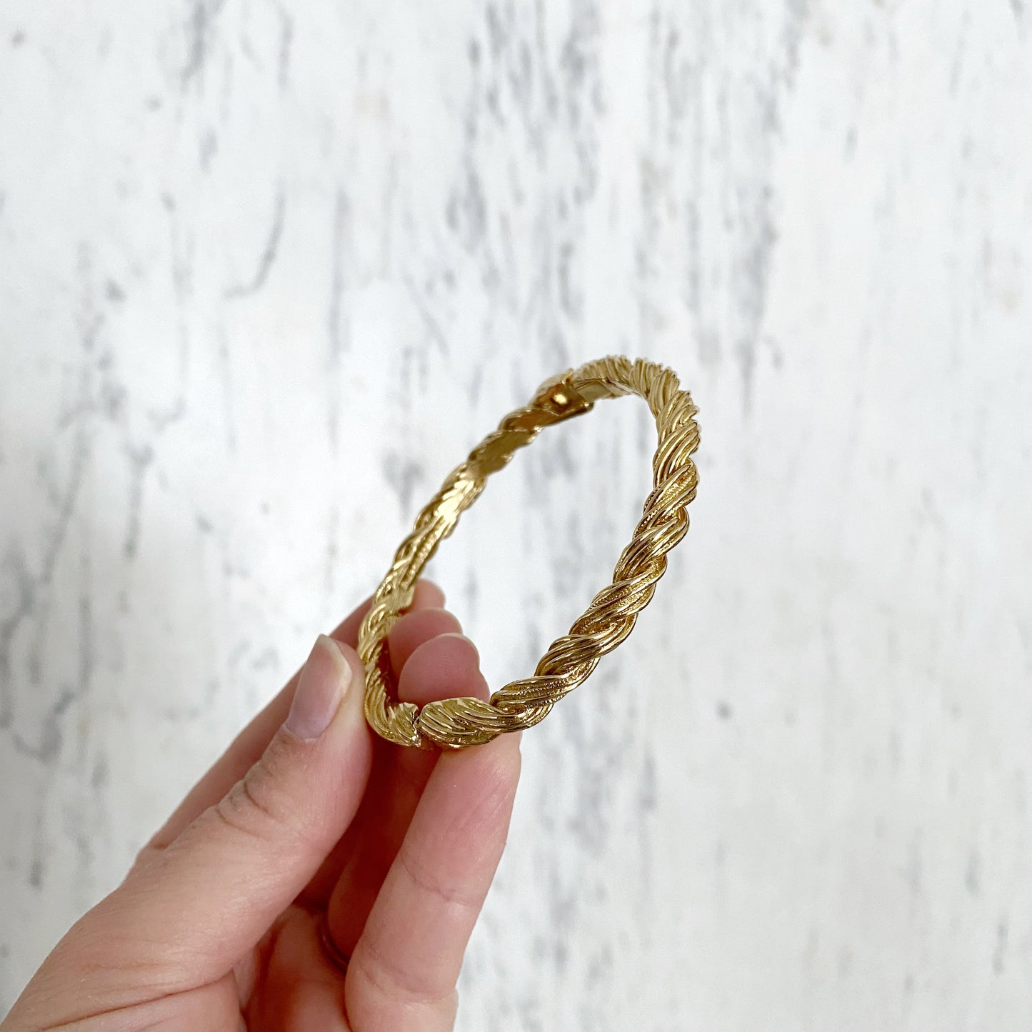 Vintage Gold Rope Clip Bracelet