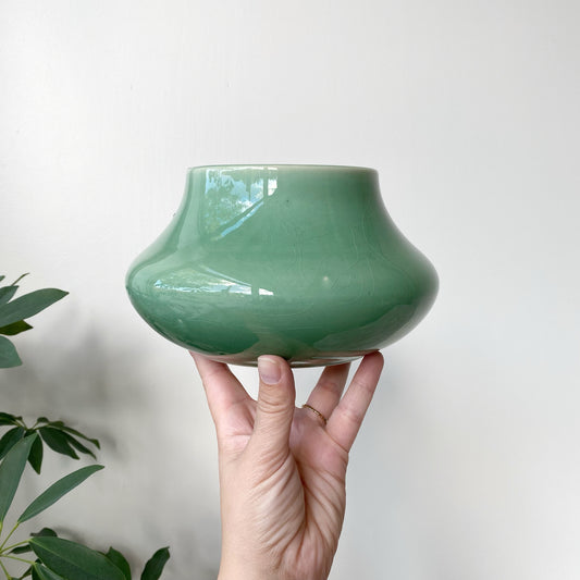 Vintage Mint Green Ceramic Planter, Red Wing Pottery