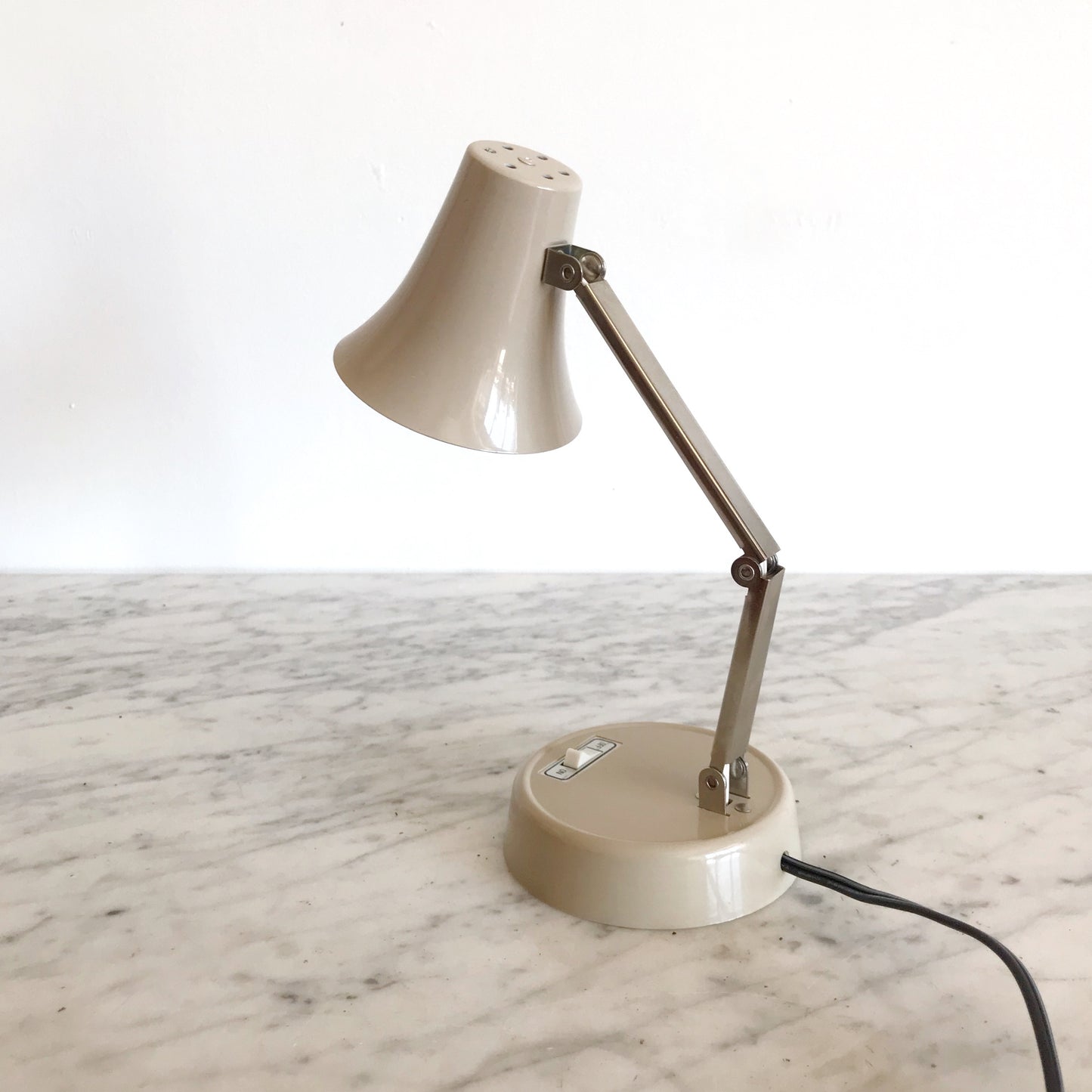 Petite Vintage Tan Desk Lamp