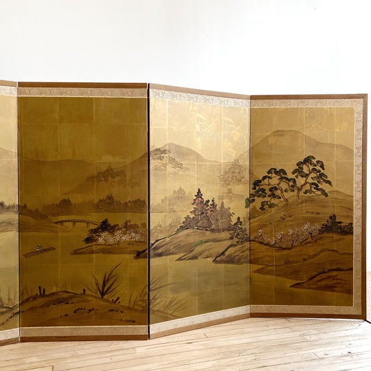 Vintage Japanese Folding Screen/Room Divider
