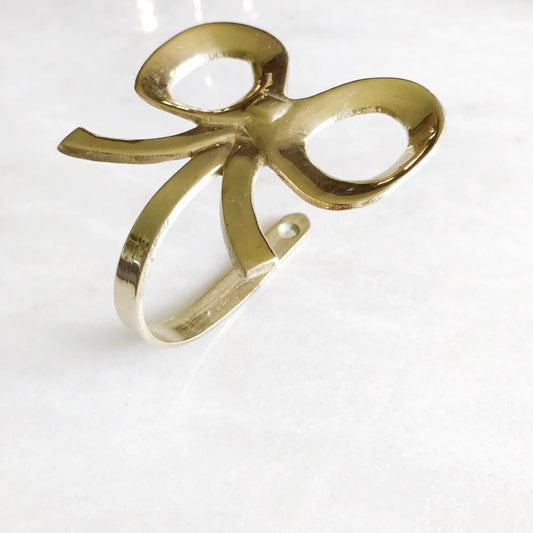 Vintage Brass Bow Hook