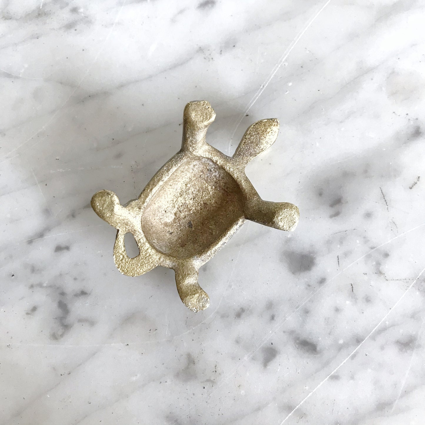 Cute Vintage Baby Brass Turtle