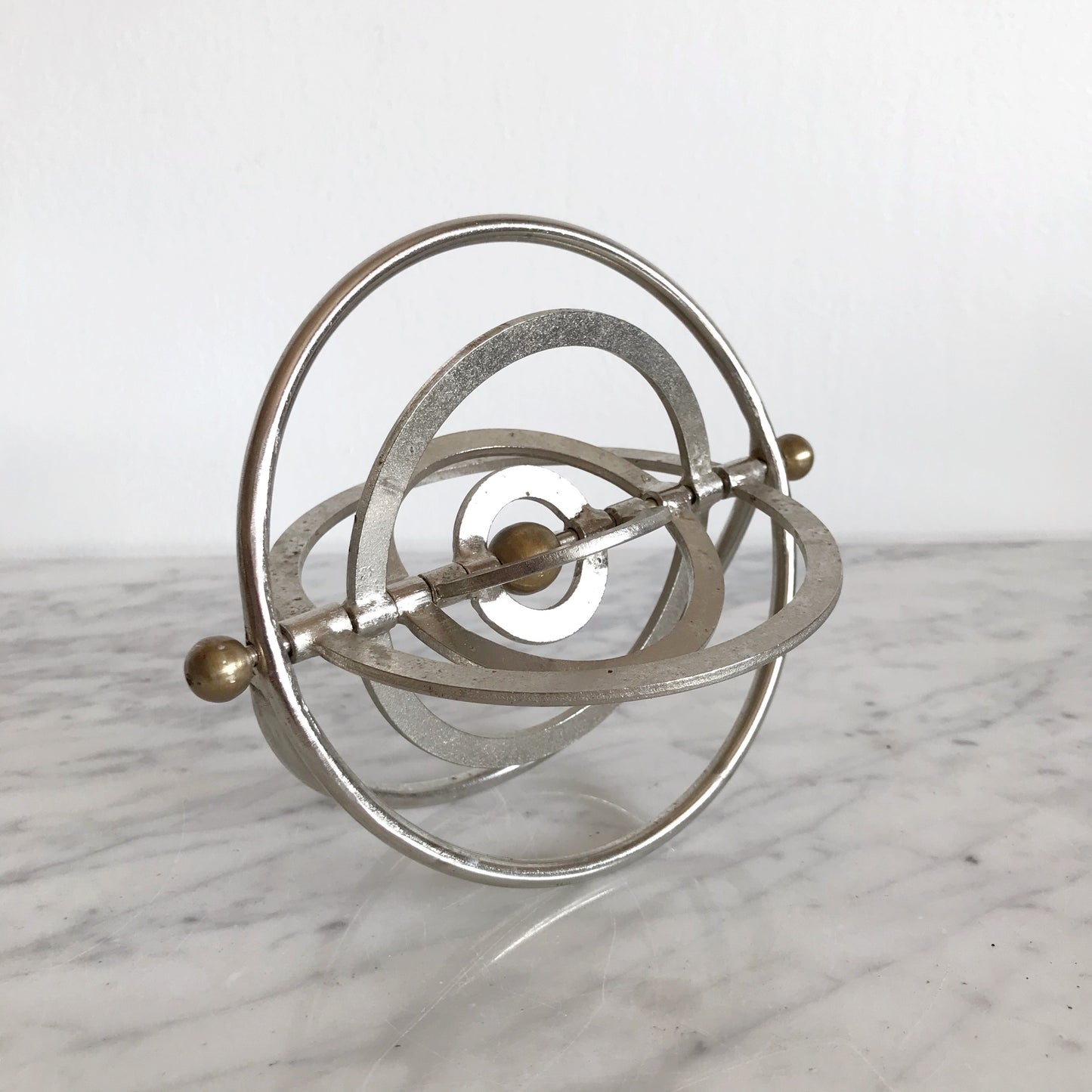 Vintage Spinning Metal Galaxy Orb Object