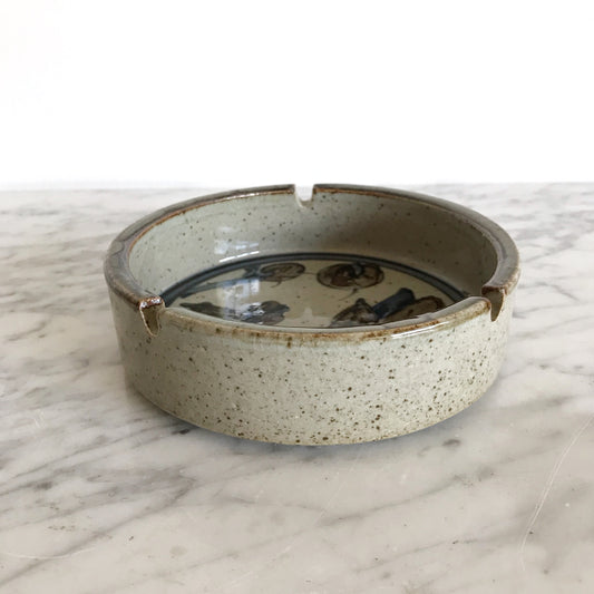 Large Vintage Stoneware Ashtray