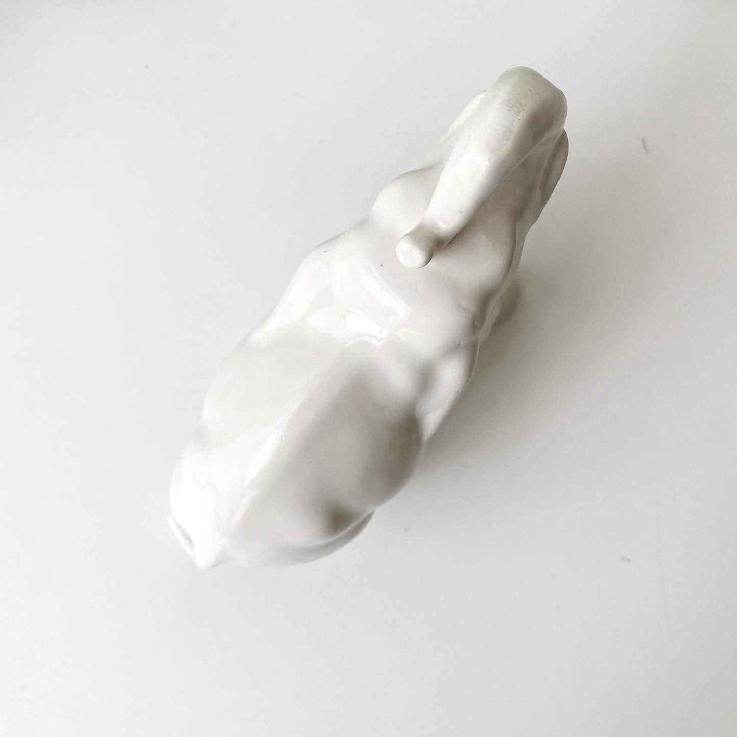 Vintage White Ceramic Elephant Figure