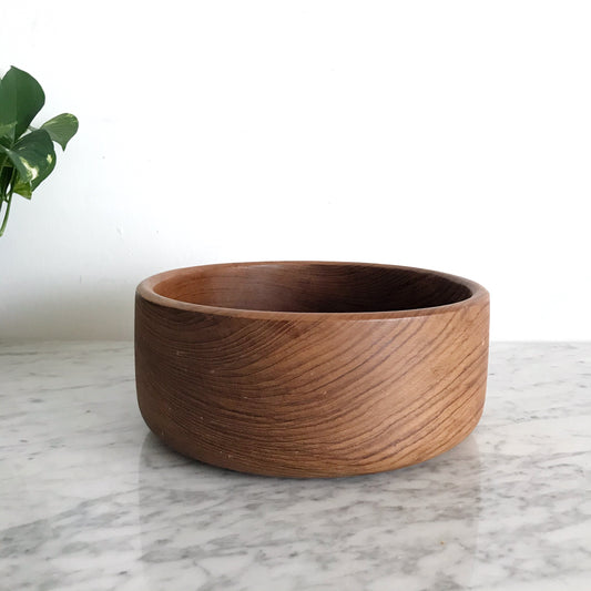 Vintage 10” Turned Wood Serving Bowl