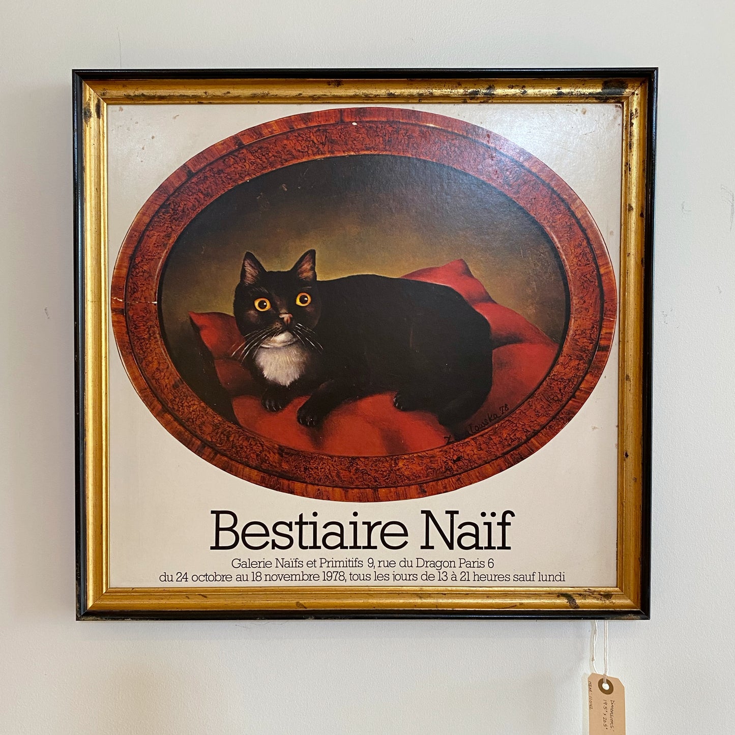 Vintage Cat Picture, Bestiare Naif