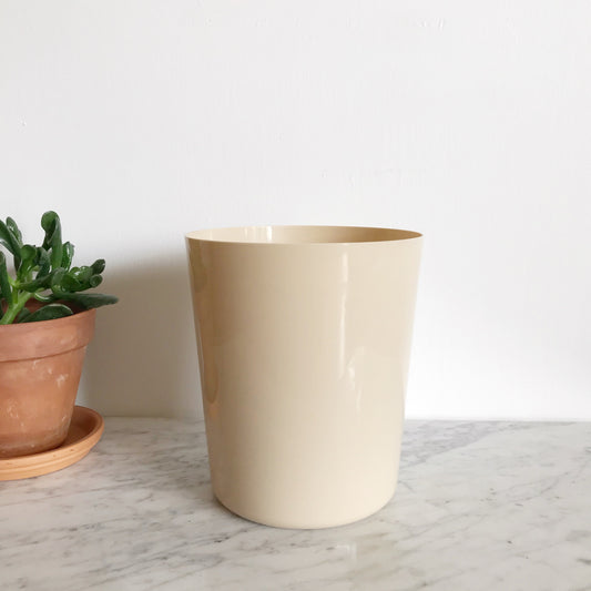 Vintage Tan Waste Basket