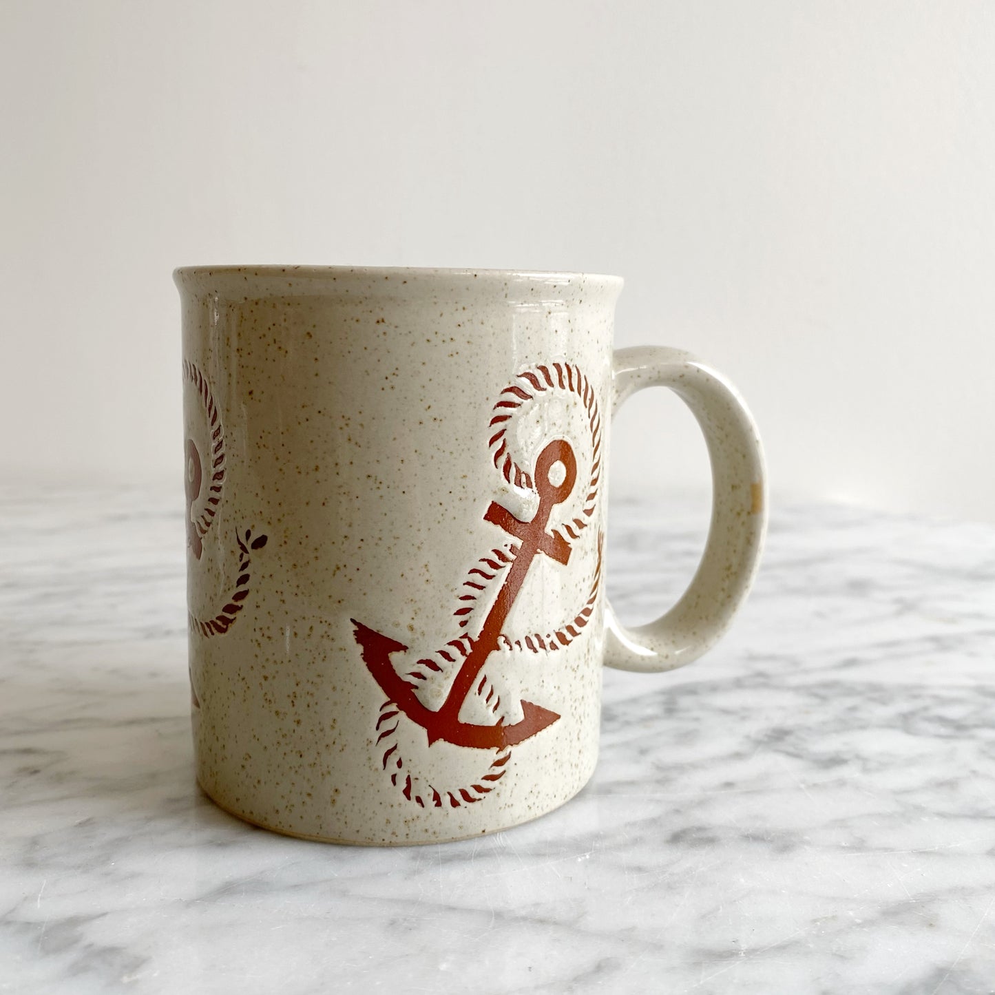 Vintage Ceramic Anchor Mug