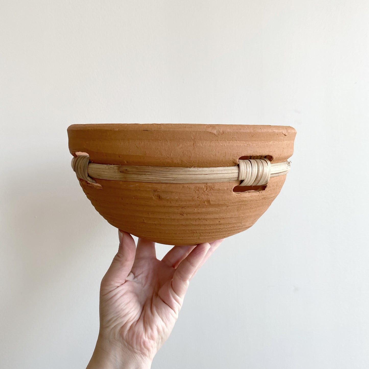 Set of Vintage Terra-cotta Clay Nesting Bowls