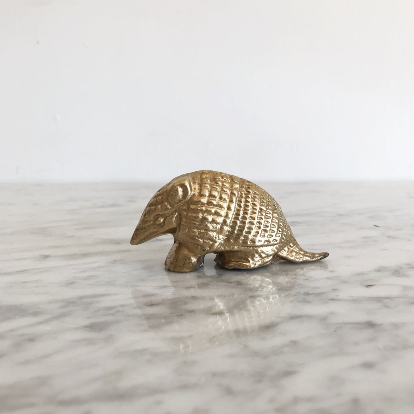 RESERVED: Small Vintage Brass Armadillo