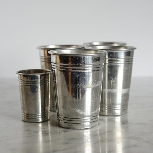 Set of Vintage Aluminum Cups