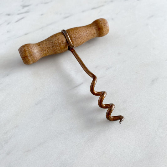 Vintage Wood + Copper Corkscrew