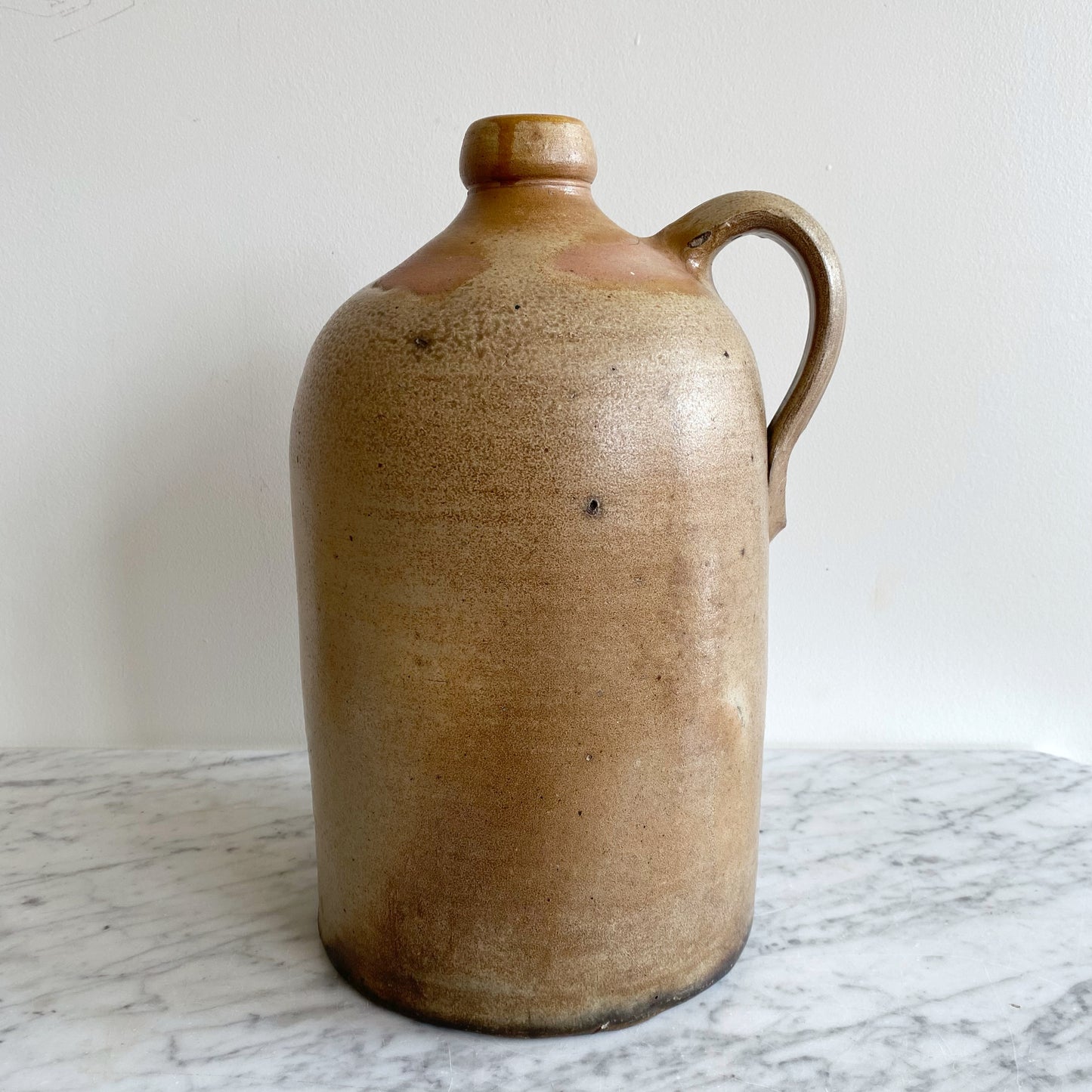 Giant Antique Salt Glaze Stoneware Jug, 15"