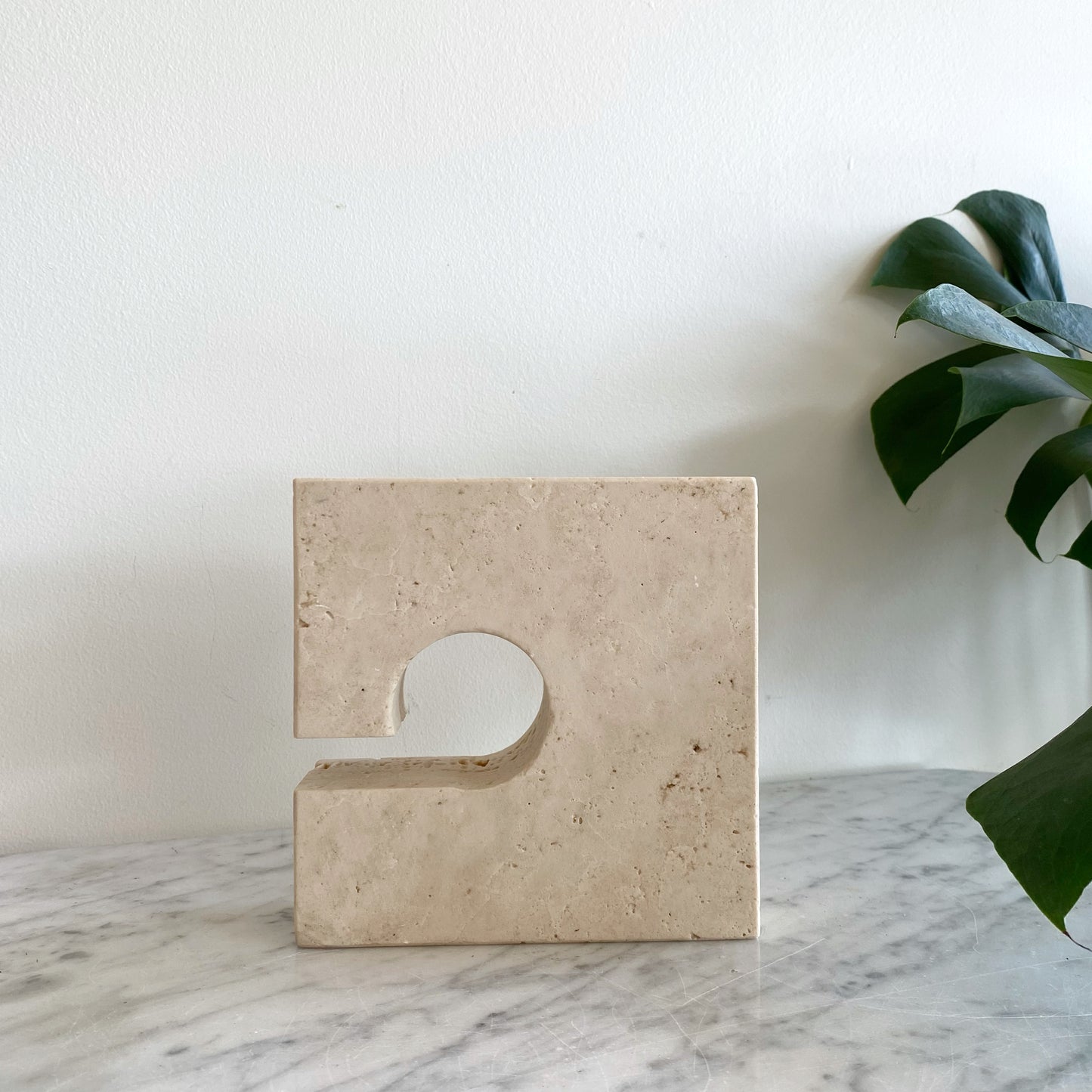 Vintage Travertine Stone Bookend