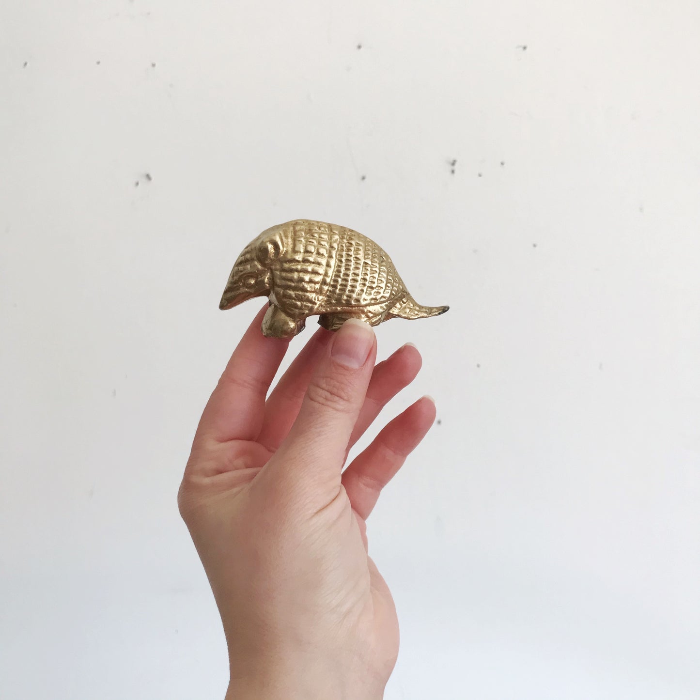 RESERVED: Small Vintage Brass Armadillo