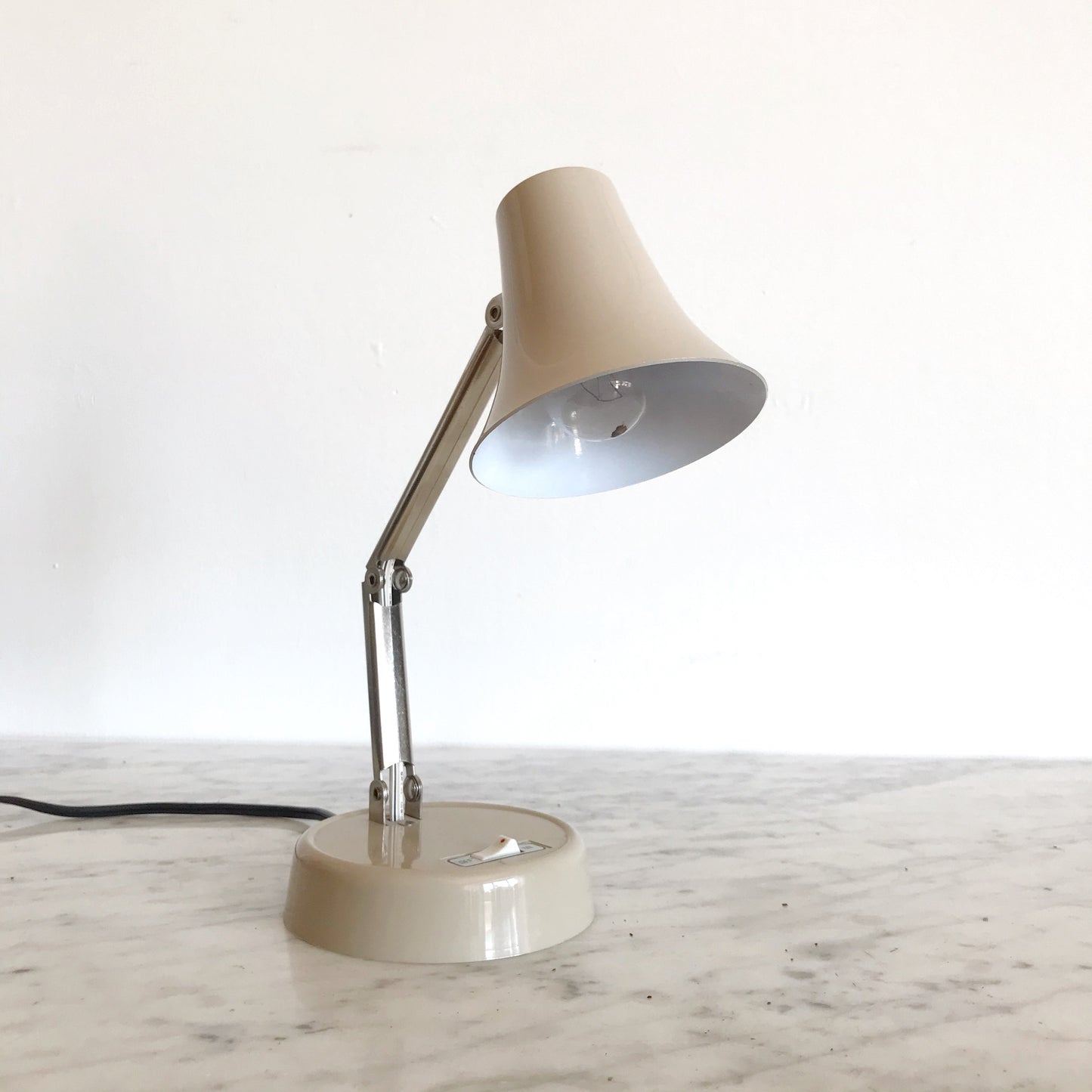 Petite Vintage Tan Desk Lamp