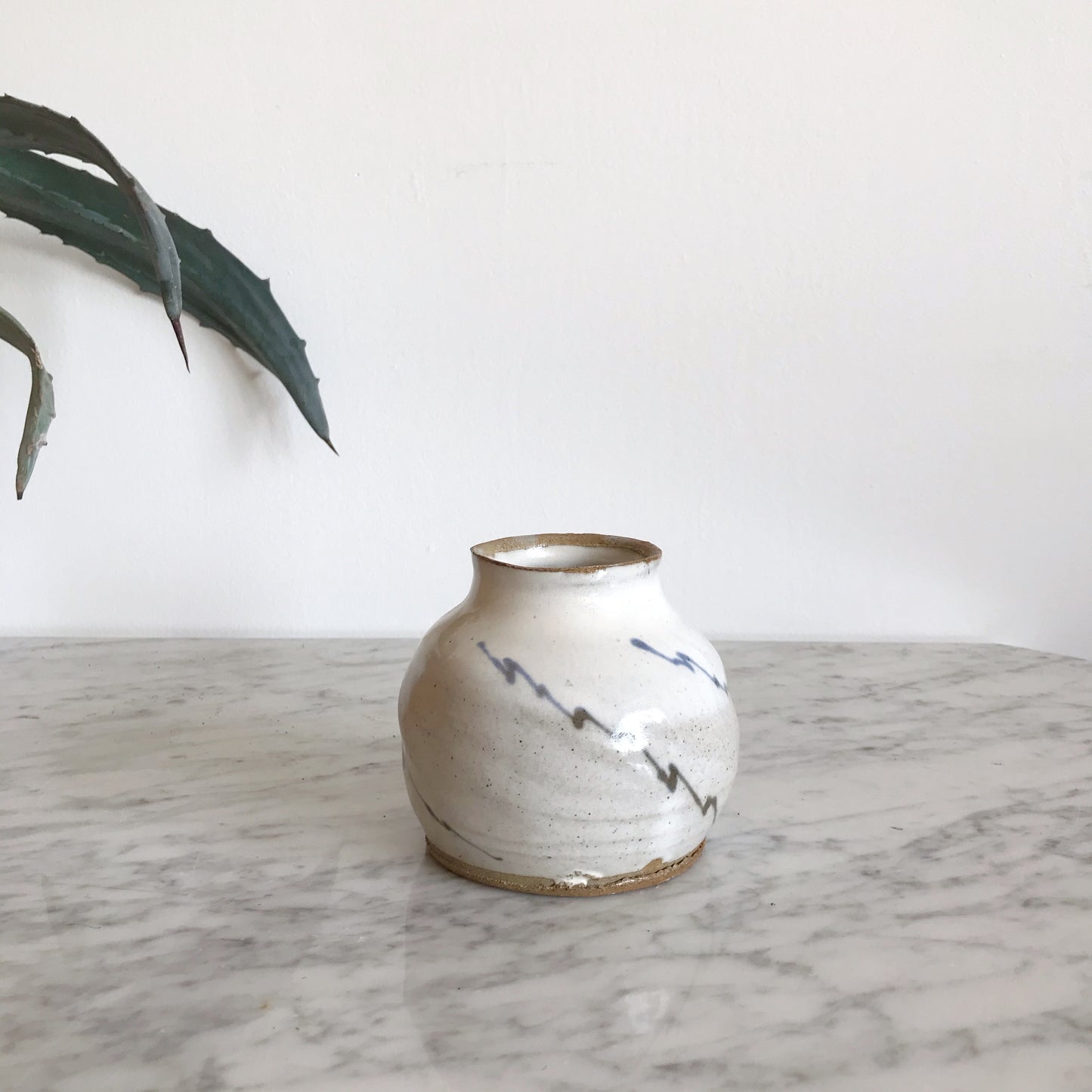 Handcrafted Zig-Zag Pottery Jar / Vase