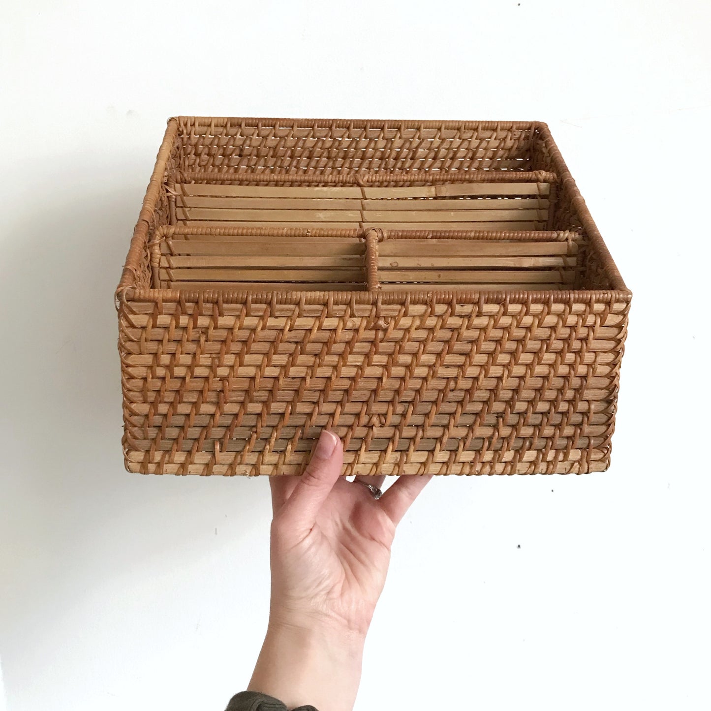 Large Wicker Desk Organizer Sorter