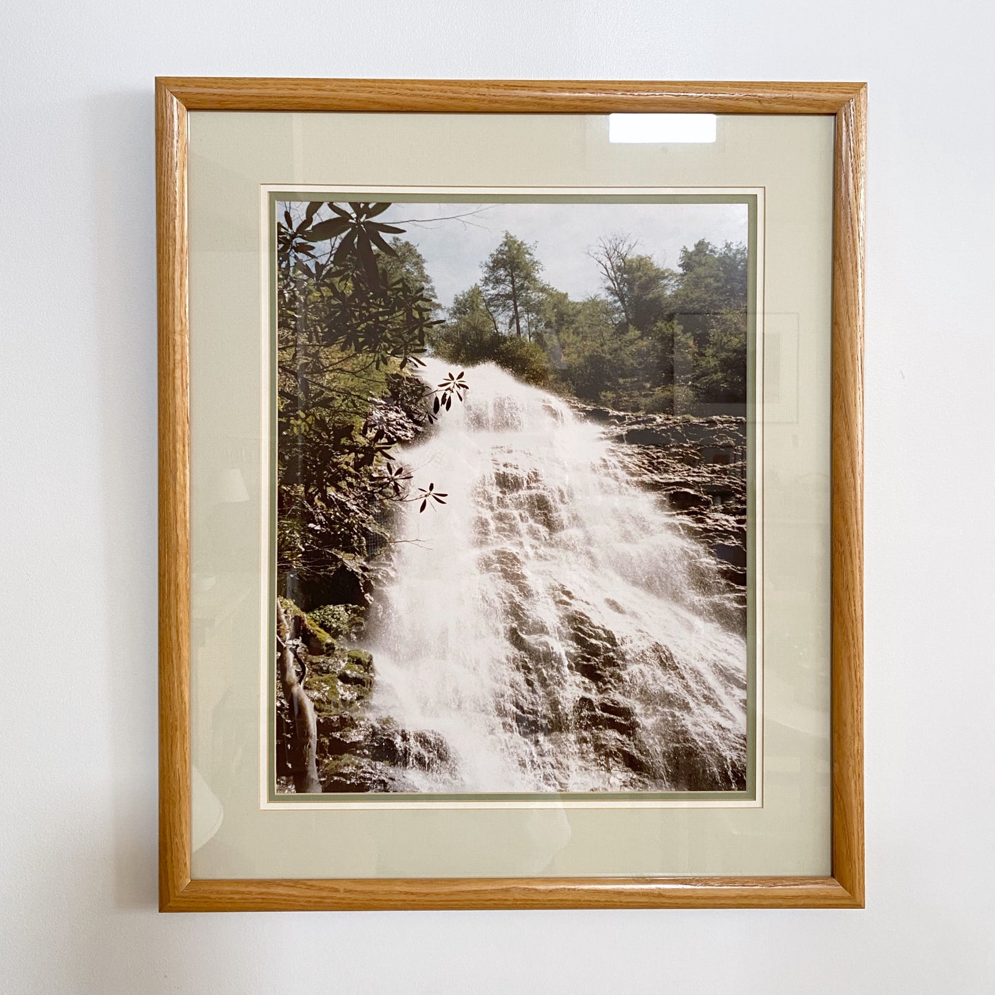 Large-scale Vintage Waterfall Photograph (23x27)