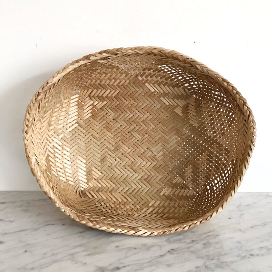 Wicker Basket with Squared Bottom