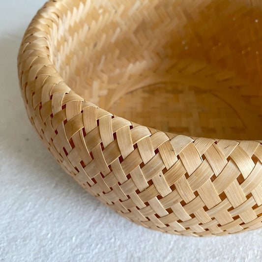 Vintage Woven "Puff" Basket / Bowl