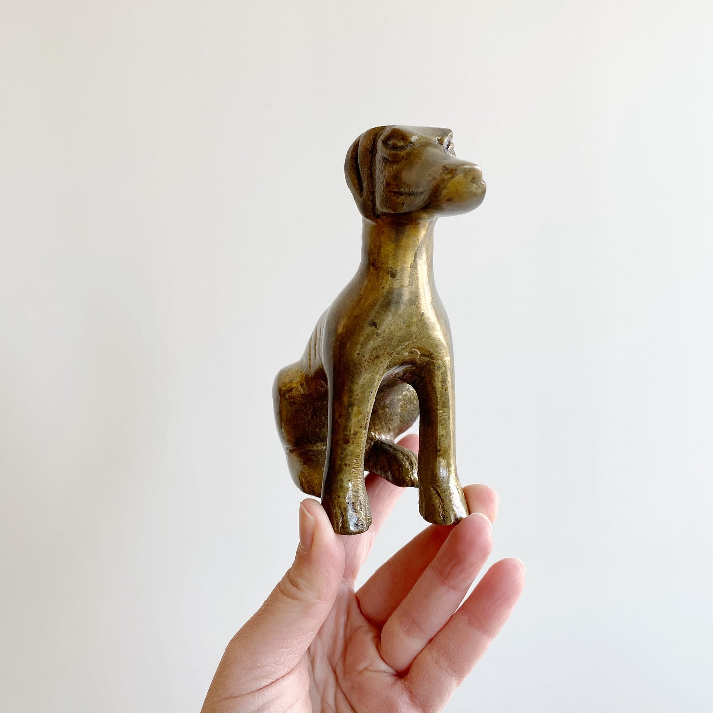 Vintage Bronzy Dog Statue