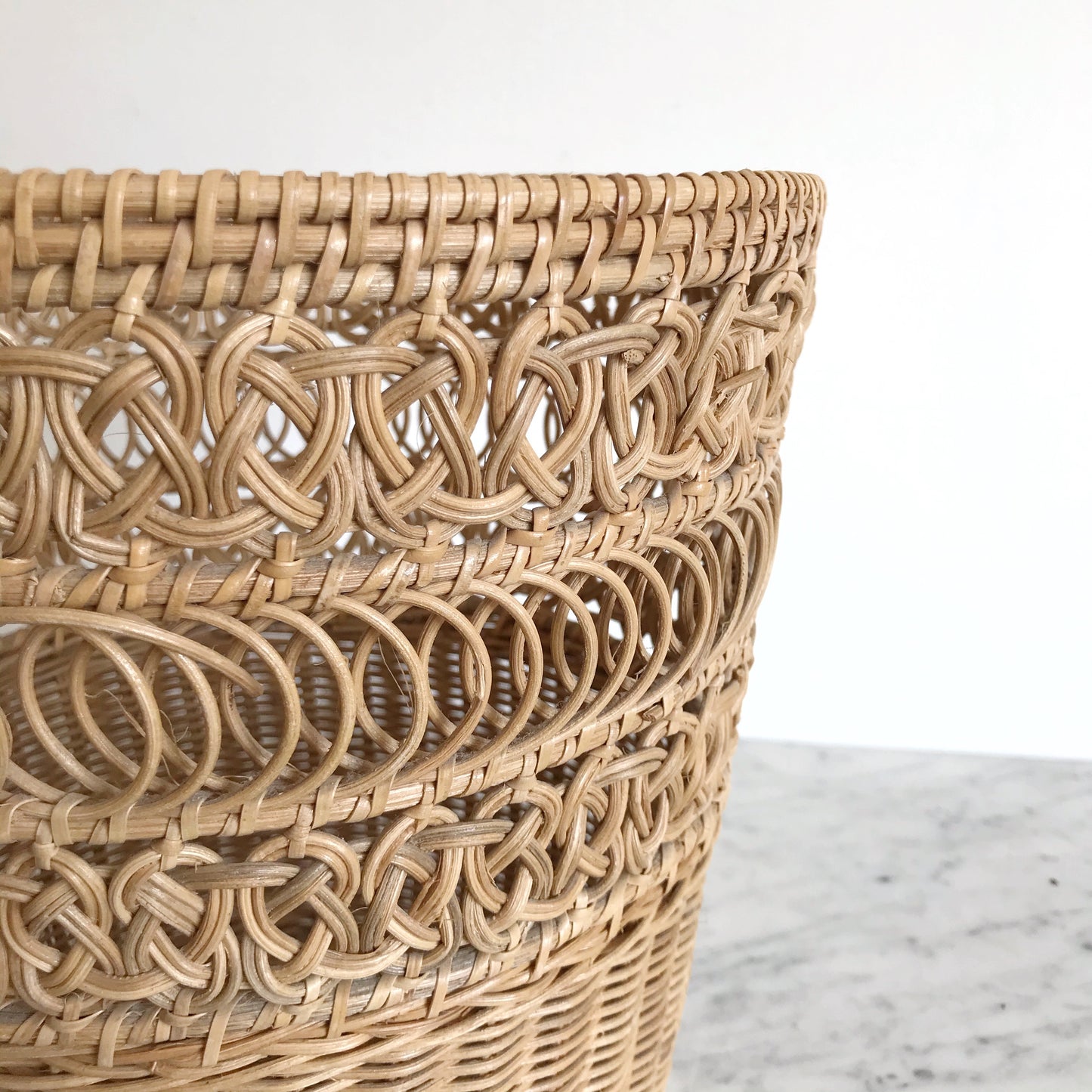 Swirly Wicker Basket, 10.25”