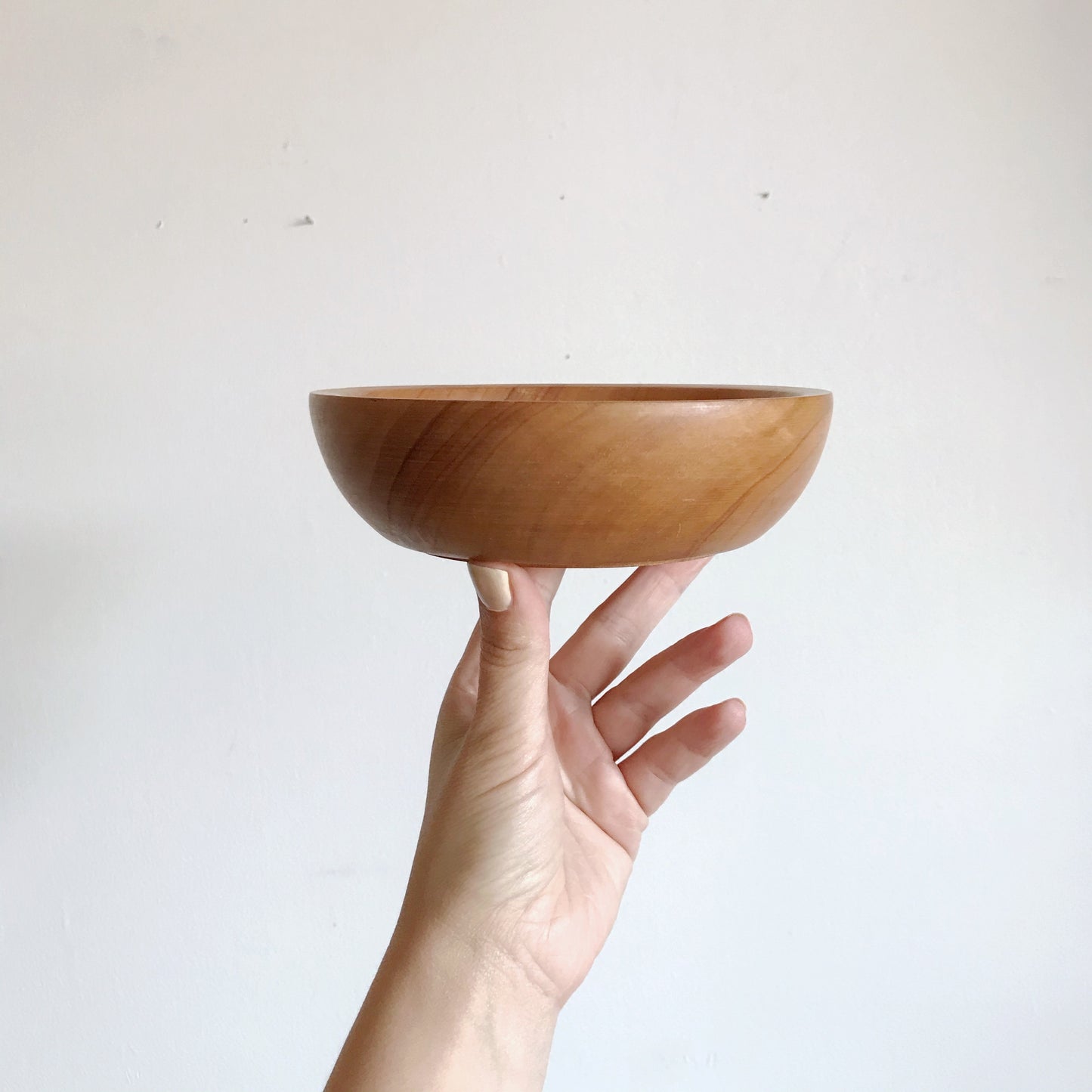 Vintage Turned Wooden Bowl, 6”