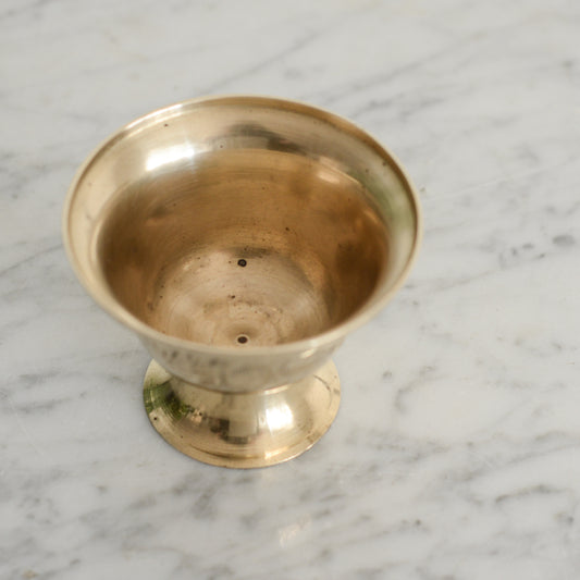 Small Etched Brass Footed Cup