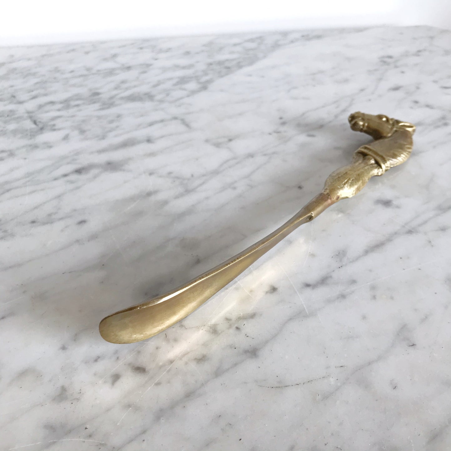 Antique Brass Horse Shoehorn