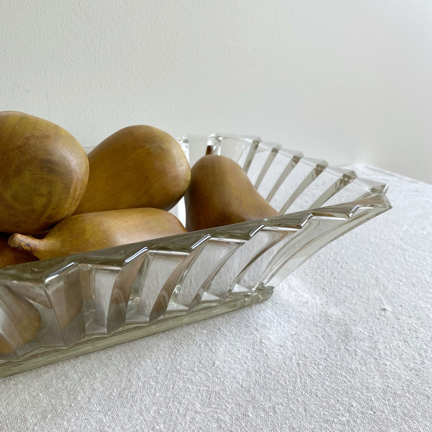 Vintage “Pleated” Glass Serving Bowl