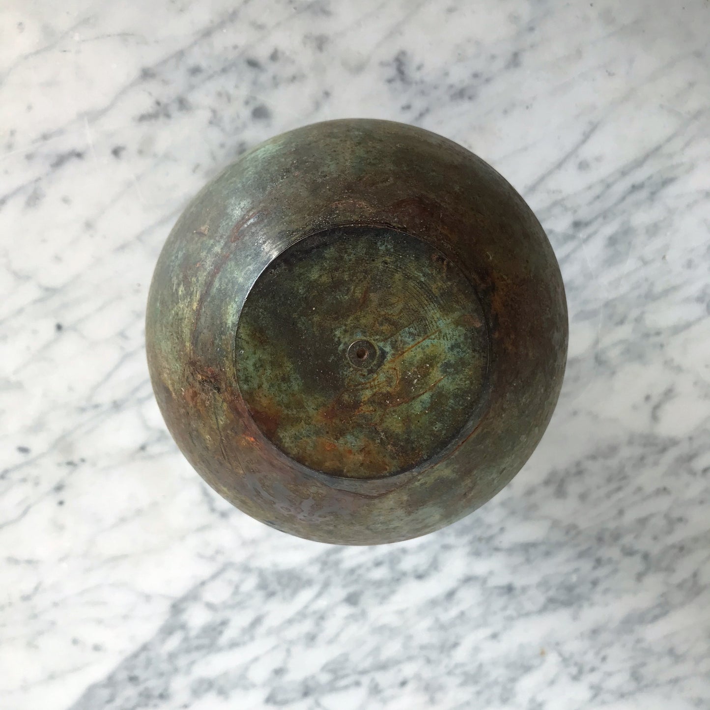 Medium Metal Urn Vase with Patina