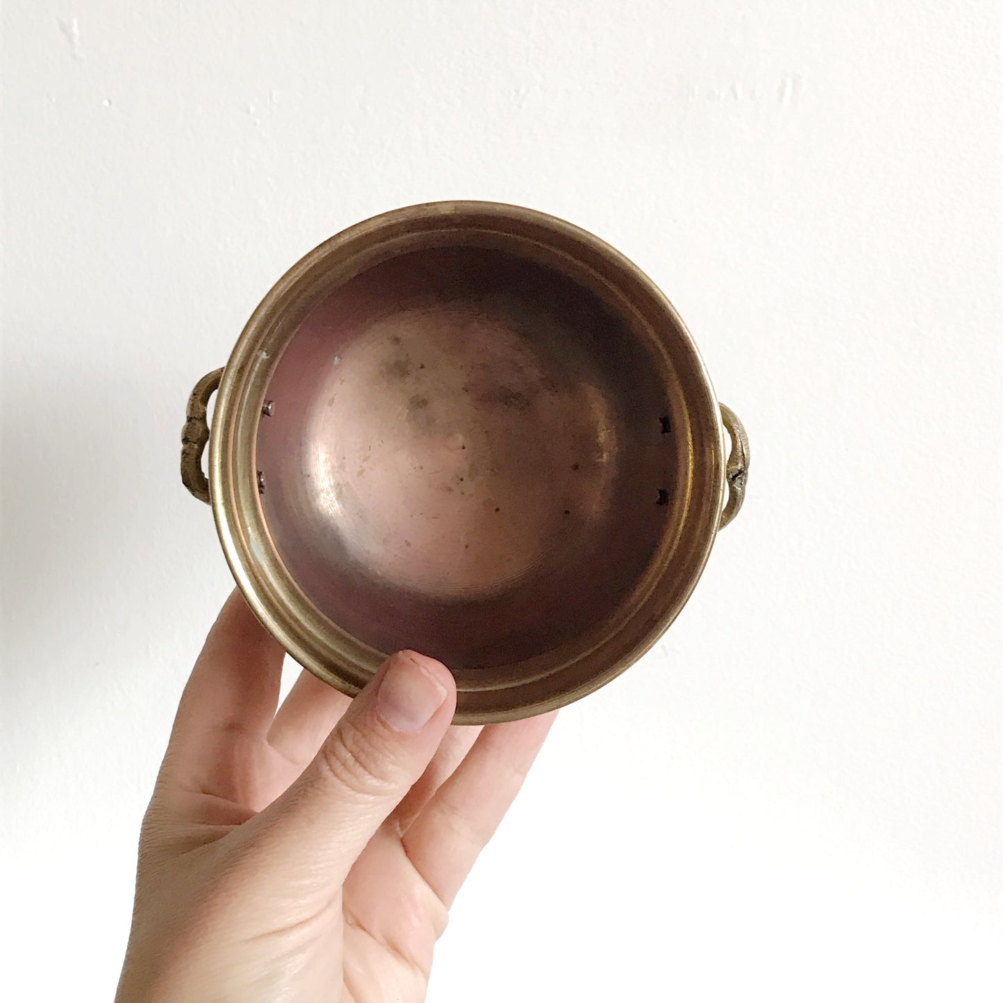 Cute Vintage Footed Brass Planter