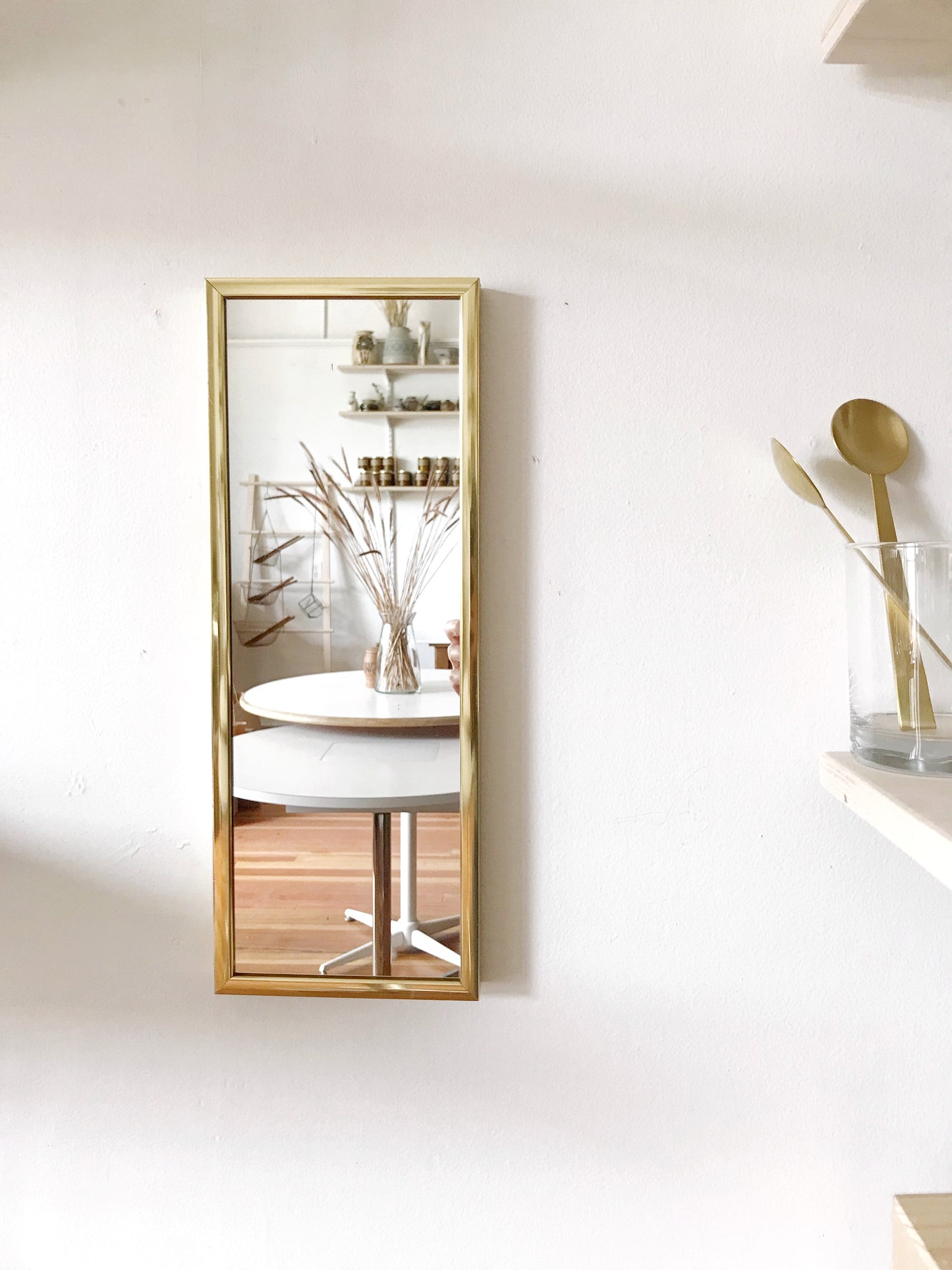 Simple Gold Framed Accent Mirror