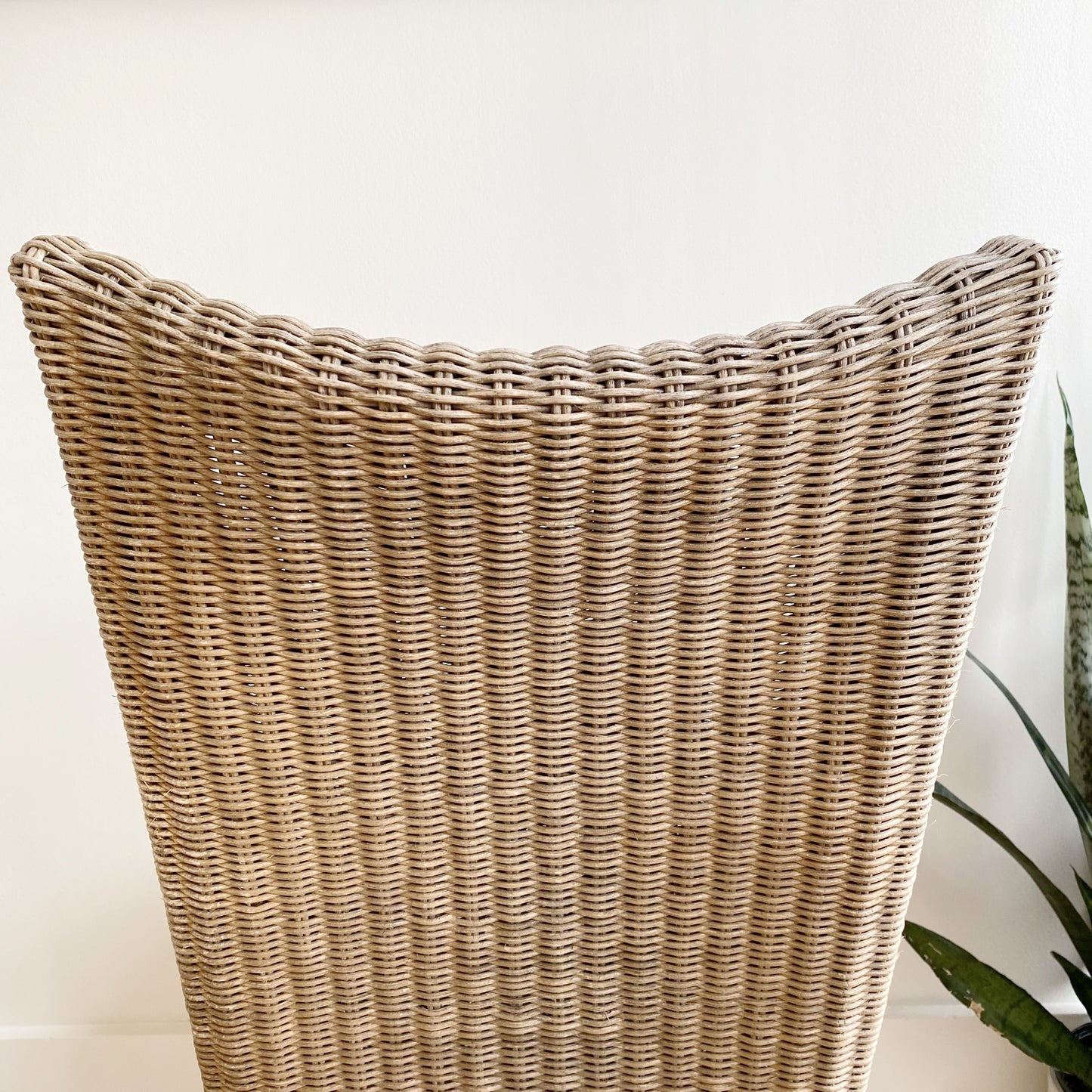 Vintage Sculptural Wicker Chair, Single