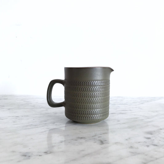 Small Green Stoneware Pitcher / Creamer, Denby