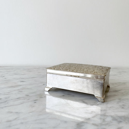 Vintage Silver Jewelry / Trinket Box, Japan