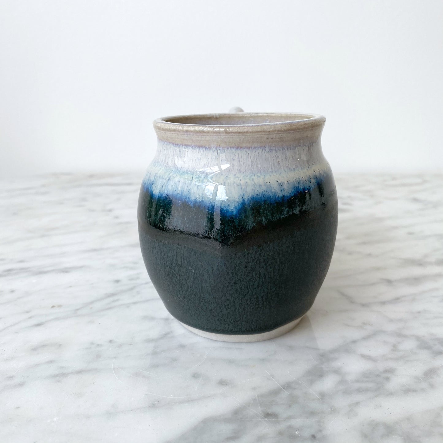 Handcrafted Pottery Mug, Deep Sea Blue