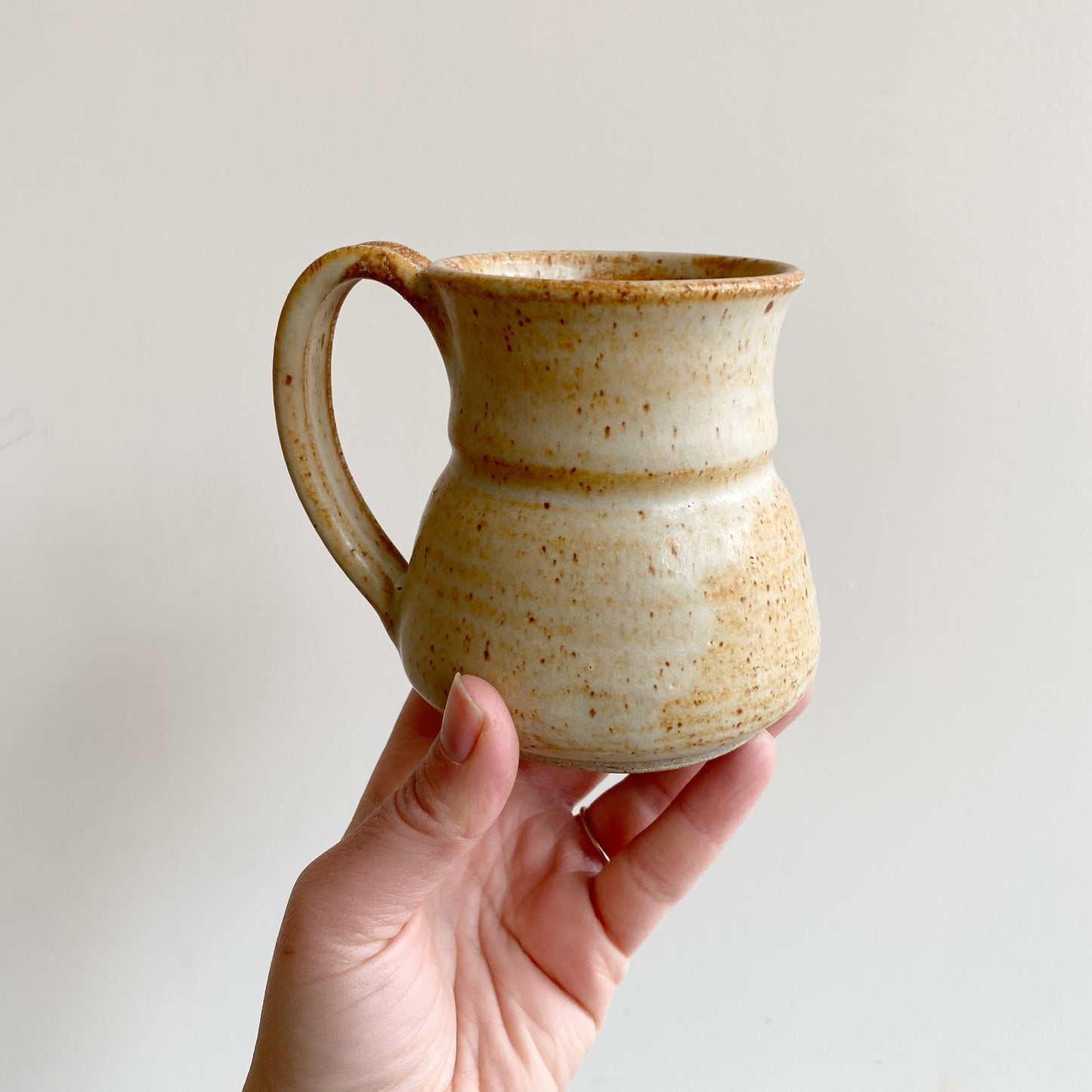 Vintage Neutral Colored Pottery Mug