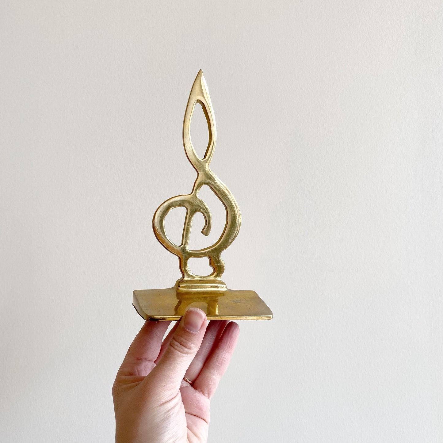 Pair of Vintage Brass Music Bookends