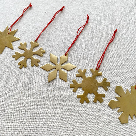 Brass Snowflake Ornament, Choose