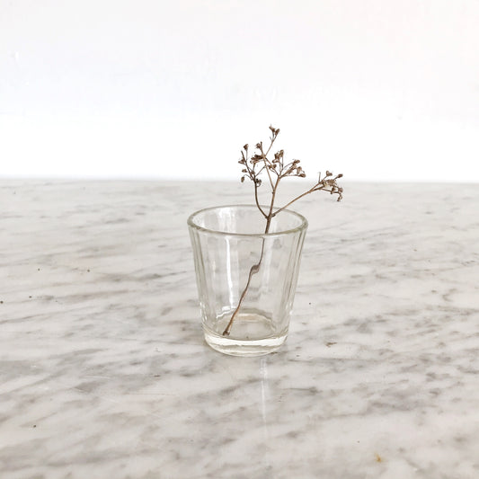 Clear Ribbed-Glass Shot Glass