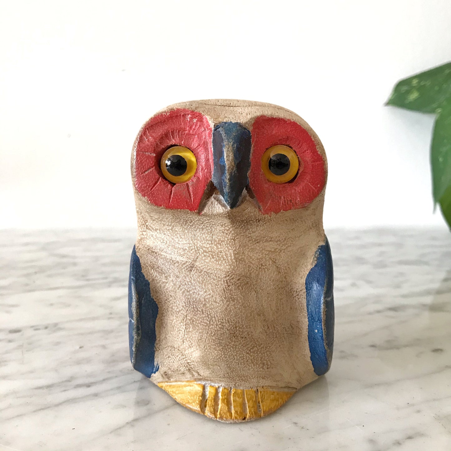 Vintage Carved Wood Owl