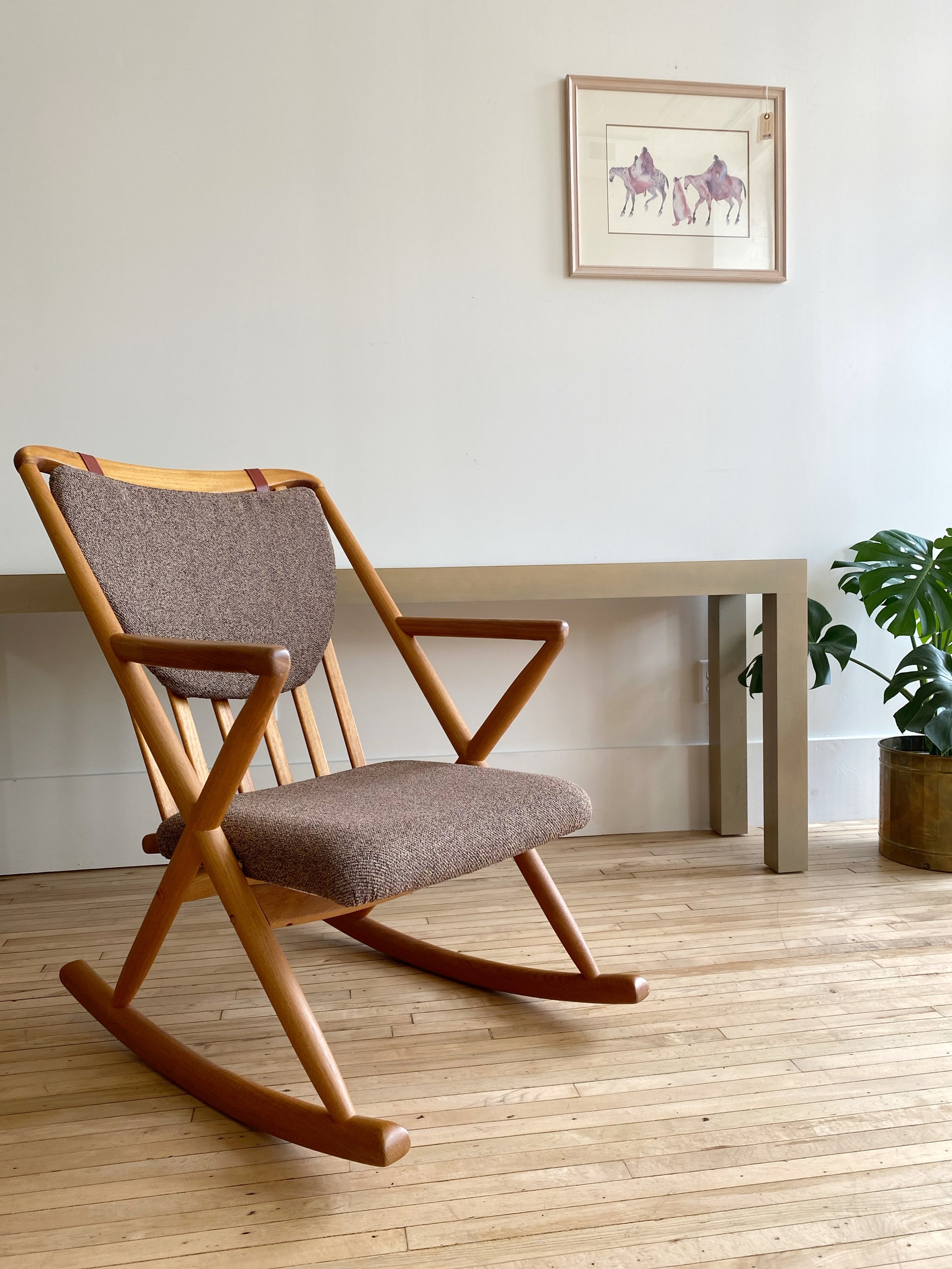 Teak Rocking Mid Mod Rocking Chair Linden Teak Teak Rockers On