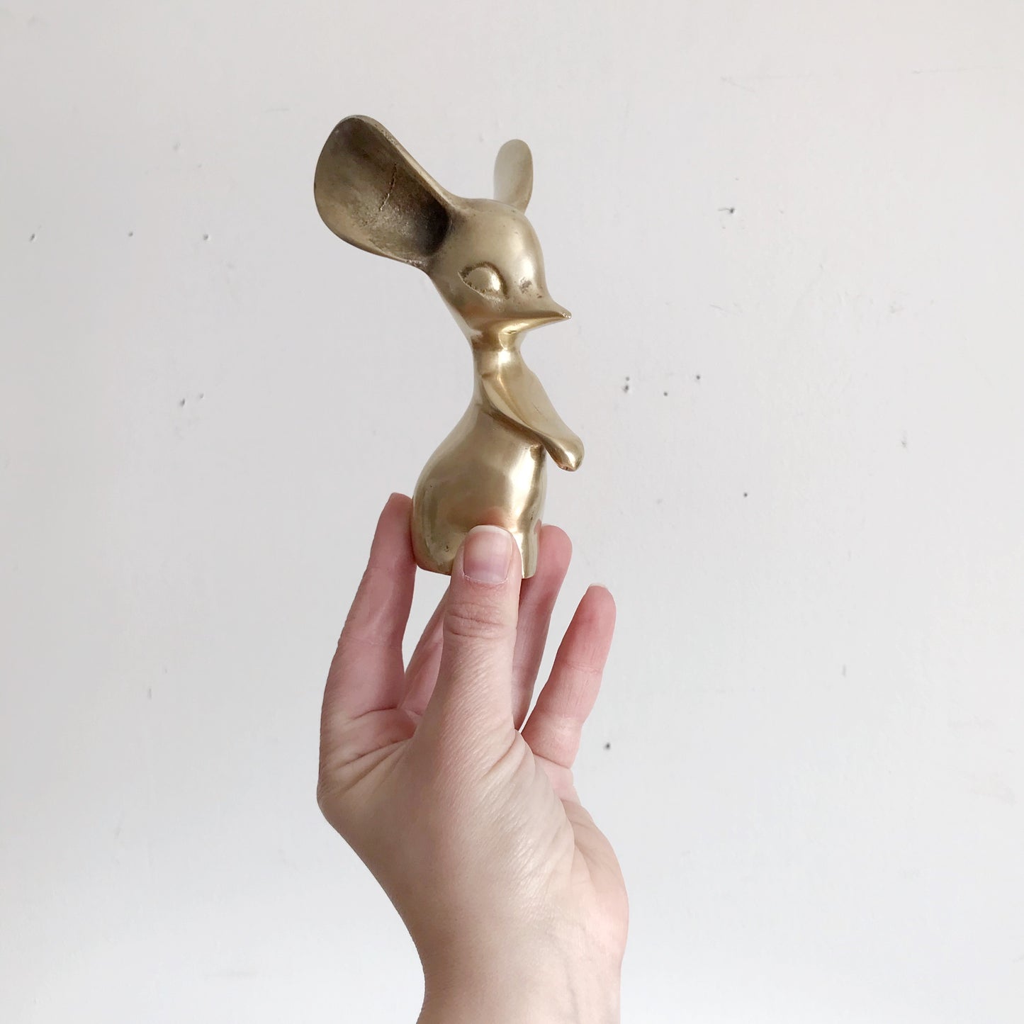 Vintage Brass Mouse, 5”