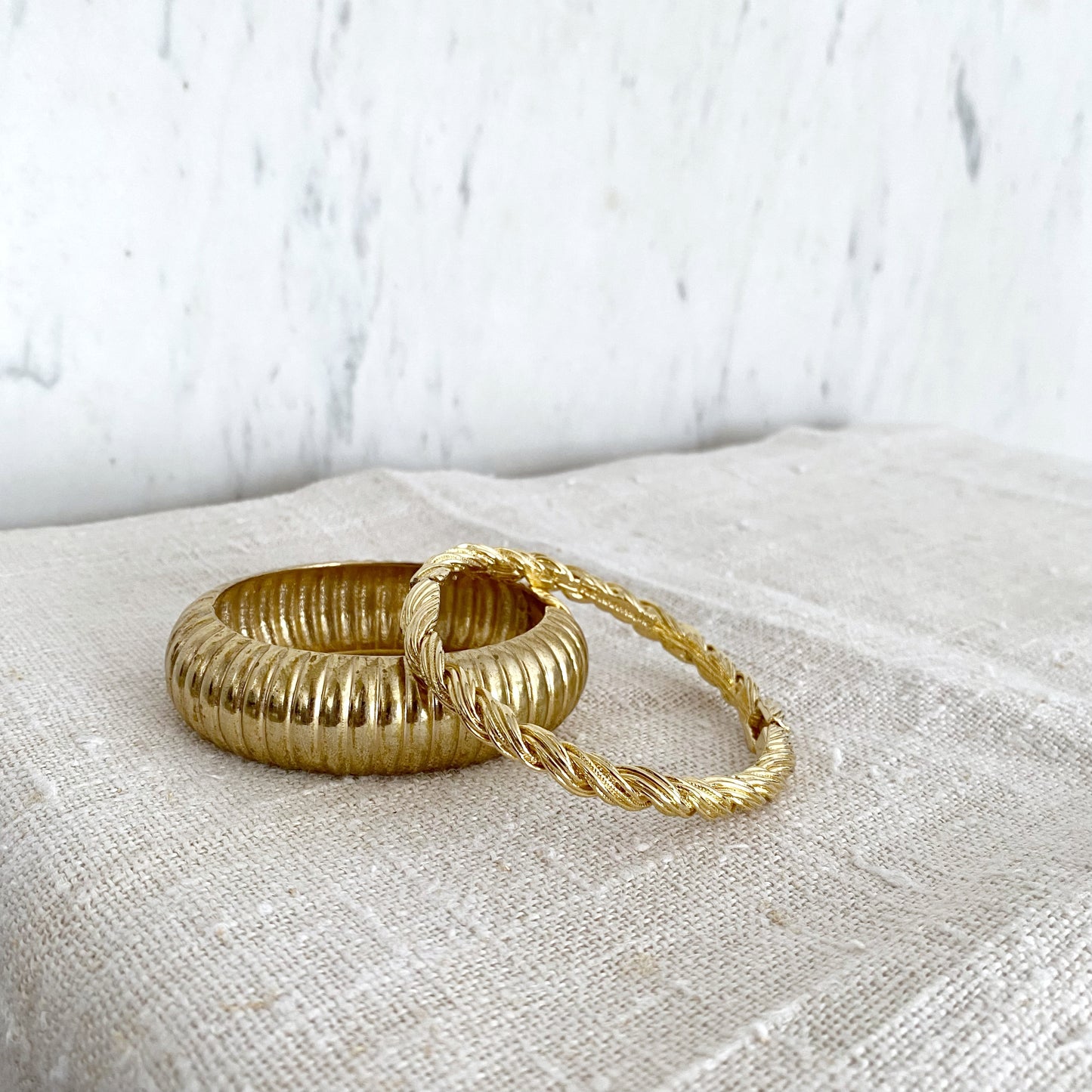 Vintage Gold Rope Clip Bracelet