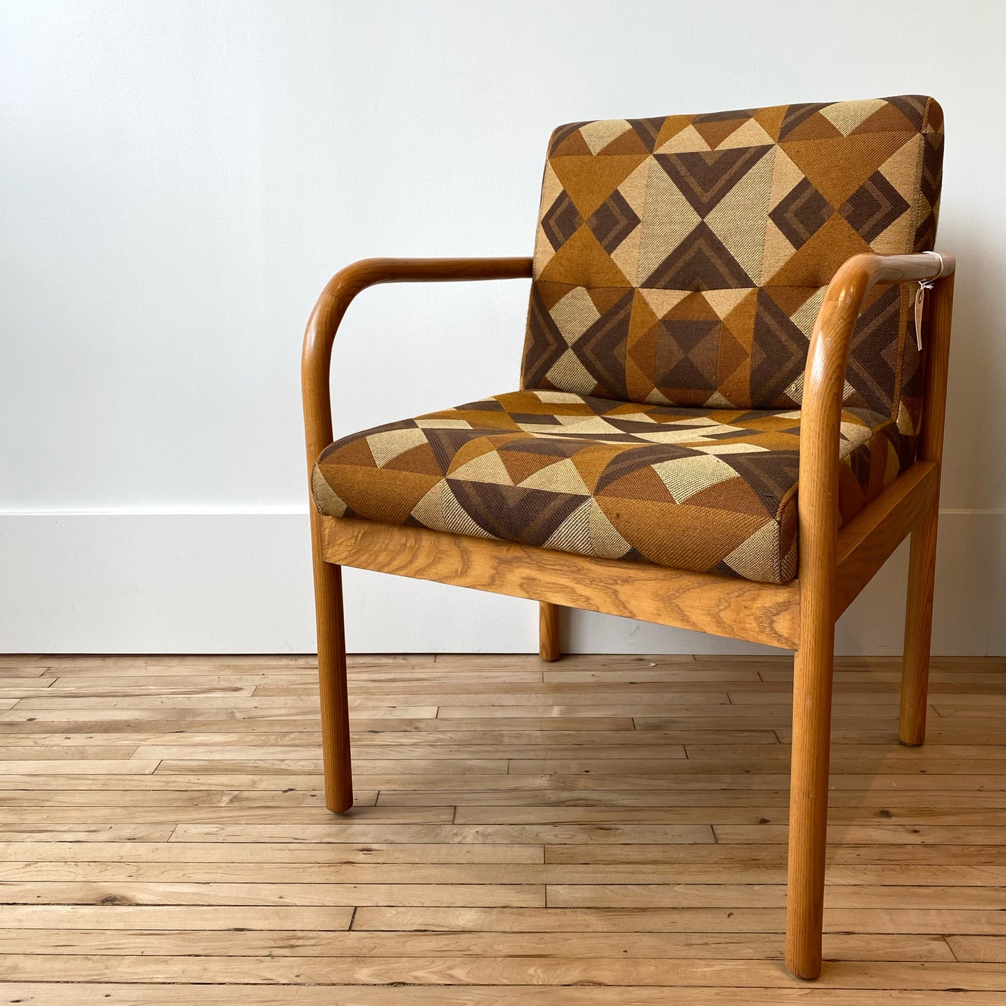 Vintage Postmodern Side Chair with Bentwood Arms