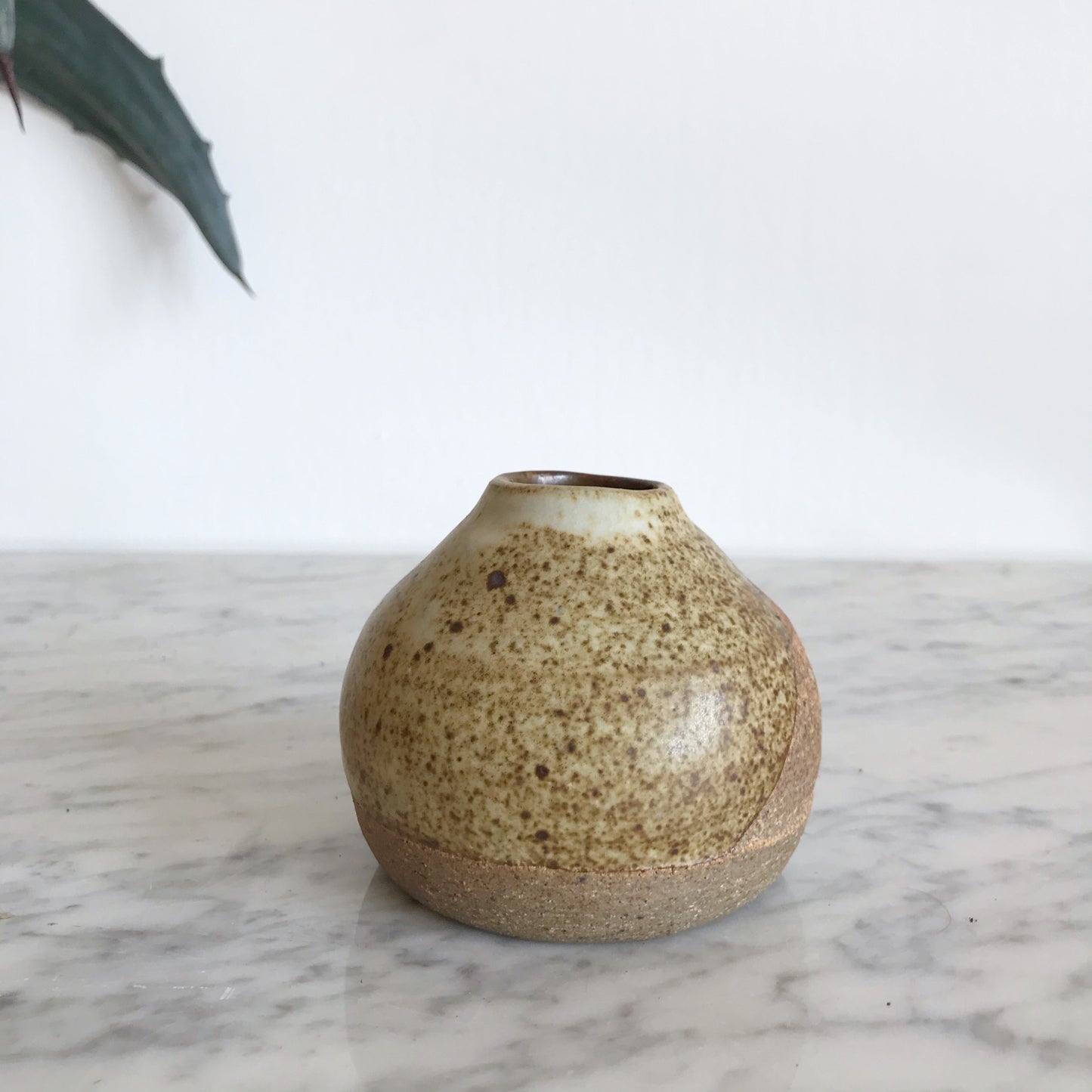 Small Dipped Stoneware Vase, Browns